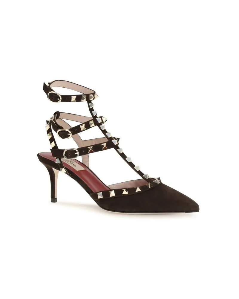 Valentino Garavani Women's Brown Suede Leather High Heel Pumps Brown