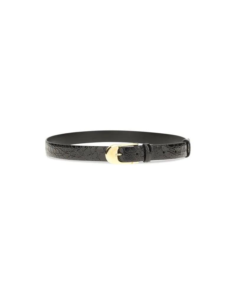 KHAITE Dome Belt — Black 