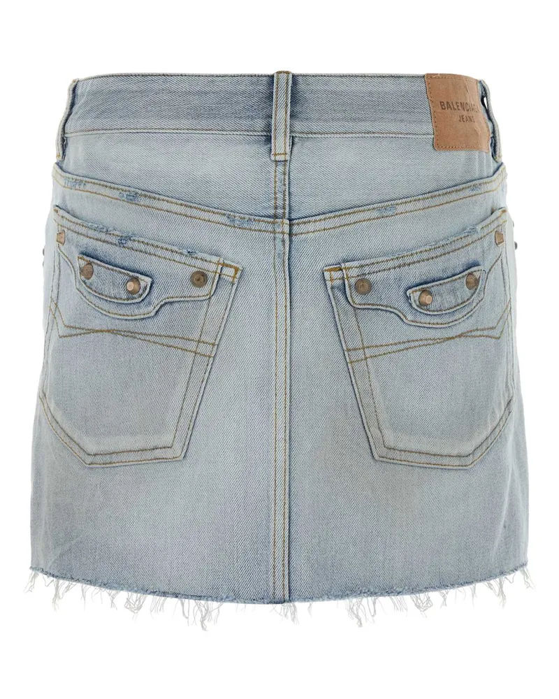 Balenciaga Women's City Mini Skirt Light Blue Tbp47 + Finissage Dol Gonne Blue