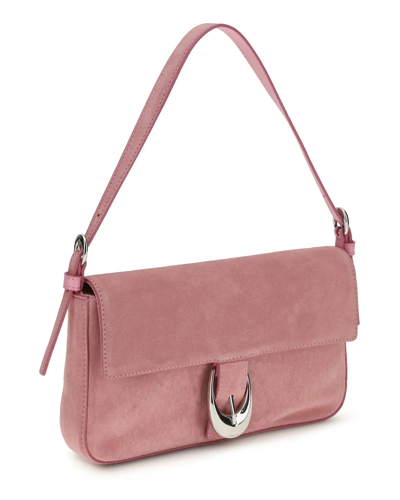 STAUD Women's Harlow Shoulder Bag Orchid Calf Leather Bos Taurus Pink