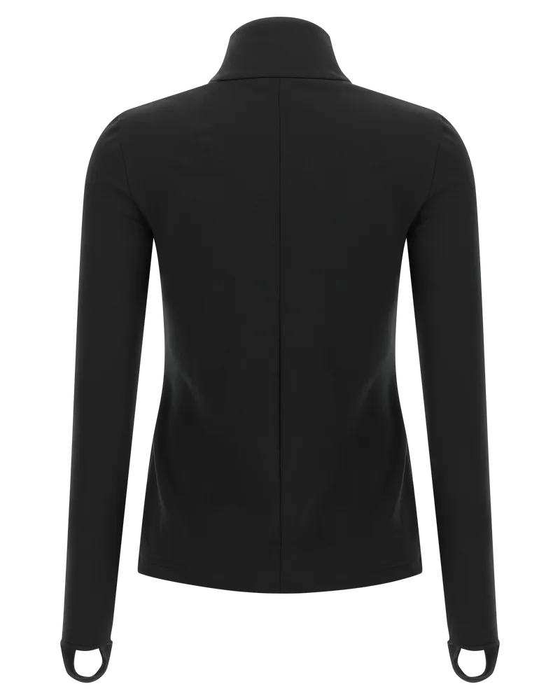 Courrèges Stretch Technical Jersey Sweatshirt — Black Black