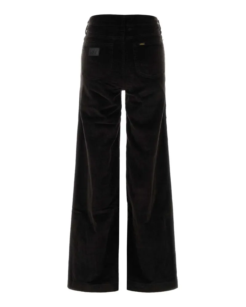 Lois Women's Dark Brown Stretch Corduroy Palazzo Pant Chocolatebrown Jean Brown