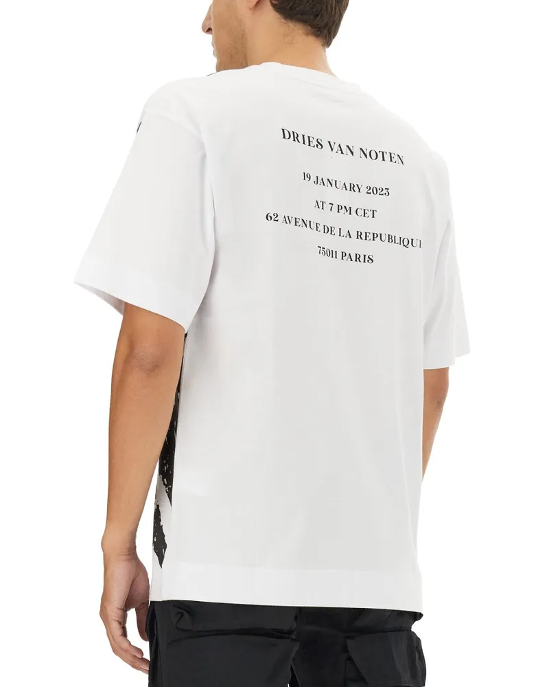 Dries van Noten Logo Print T-Shirt — White White