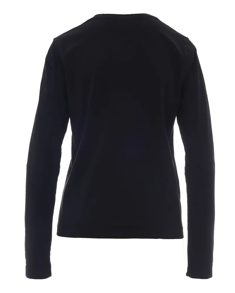 Pinko Women T-Shirt Toblino Black Limousine Cotton Jumpers Sweater 