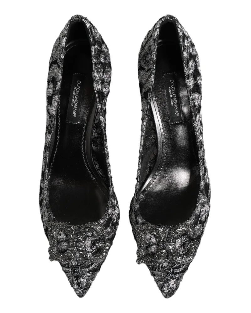 Dolce & Gabbana Women's Dg Amore Heels Silver Lamb Silver