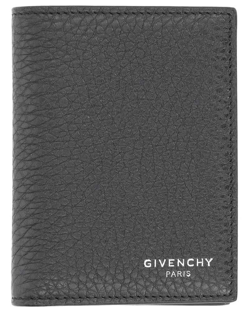 Givenchy Grain Leather Card Case — Black Black