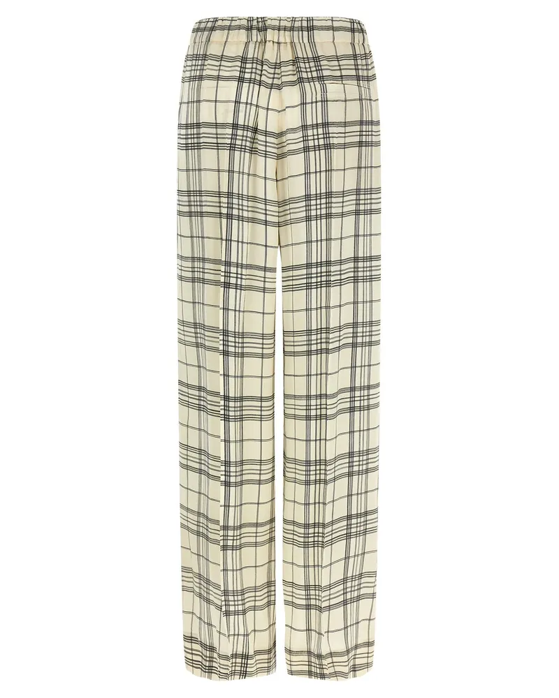 Jil Sander Check Viscose Trousers — Cream Cream