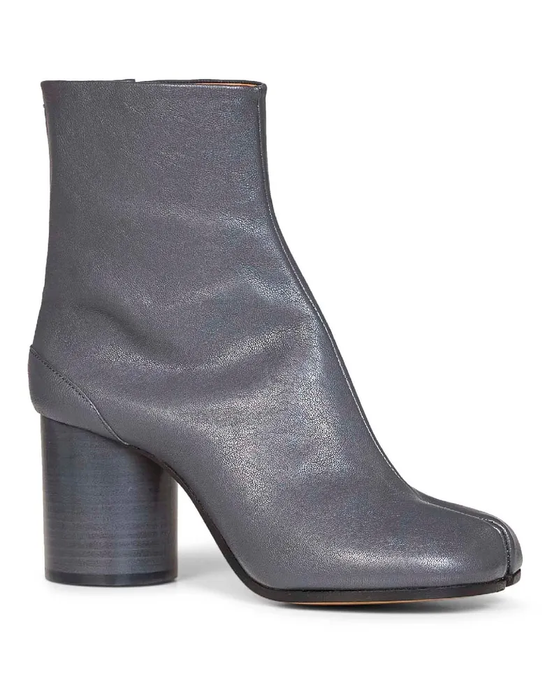 Maison Margiela Women's Ankle Boots Tabi Nappa Leather Grey Goatskin Gray