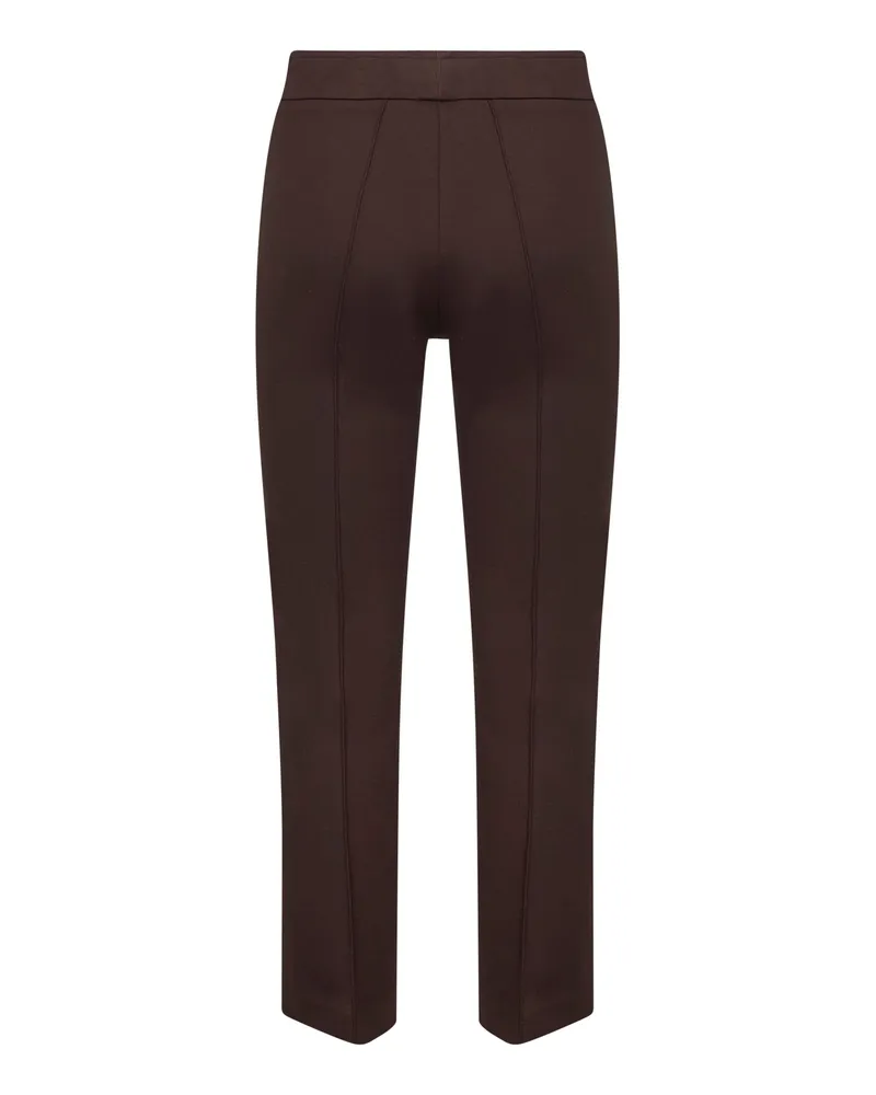Blanca Women's Coffee Stretch Jersey Trumpet Trousers Brown Viscose Brown