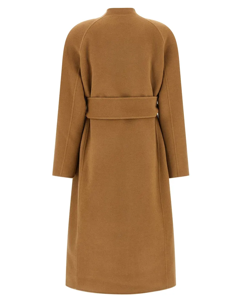 KHAITE Women Brown Wool Coat Clothing Brown
