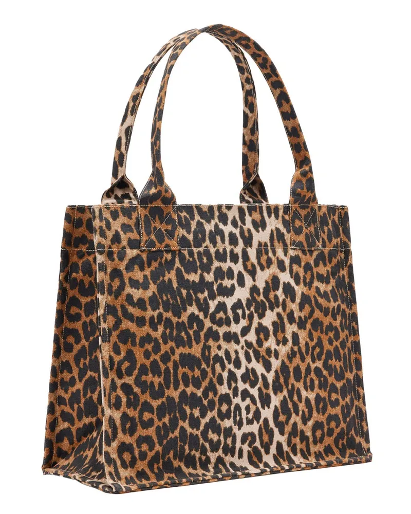 Ganni Women's Tote Bag Recycled Cotton Multicolour Handbags Hand Multicolor