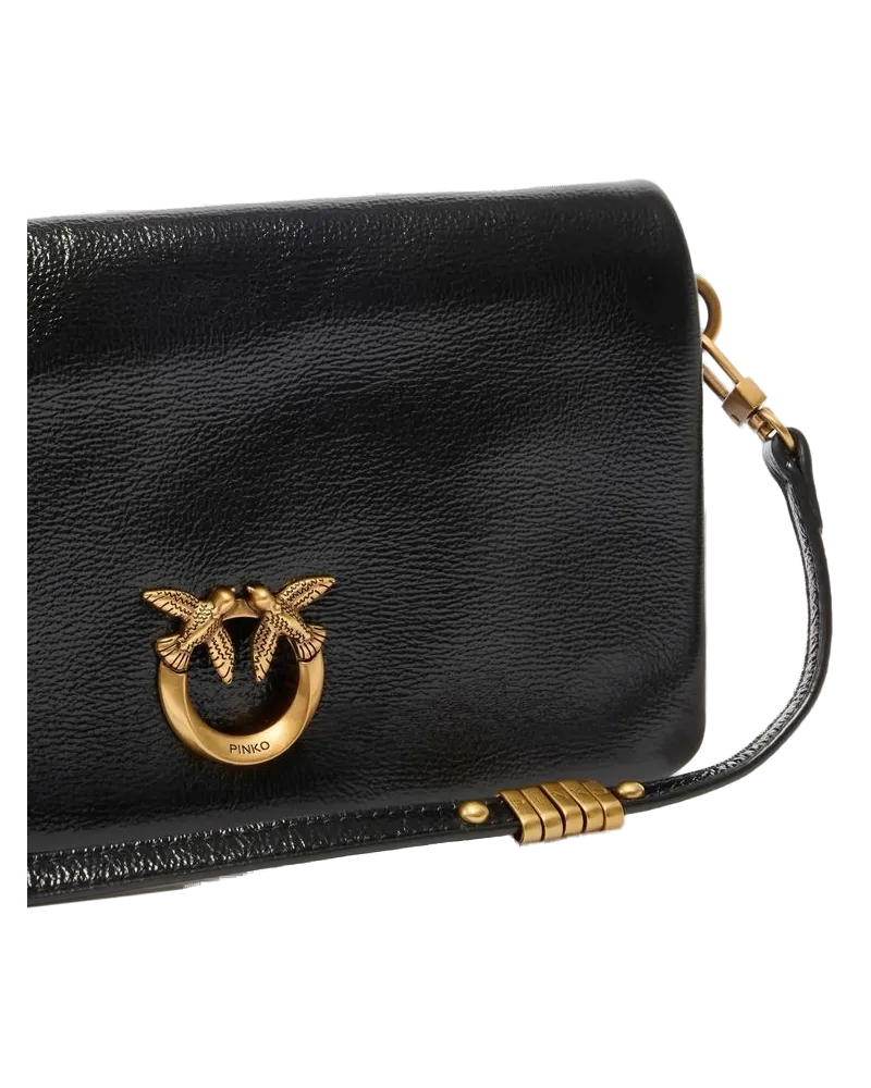 Pinko Women's Shoulder Bag Black Sheepskin - Shoulder-Bags Black