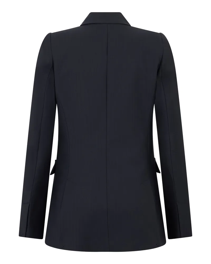 Pinko Women's Striped Jacket Deep Navy Polyester Blazers Navy