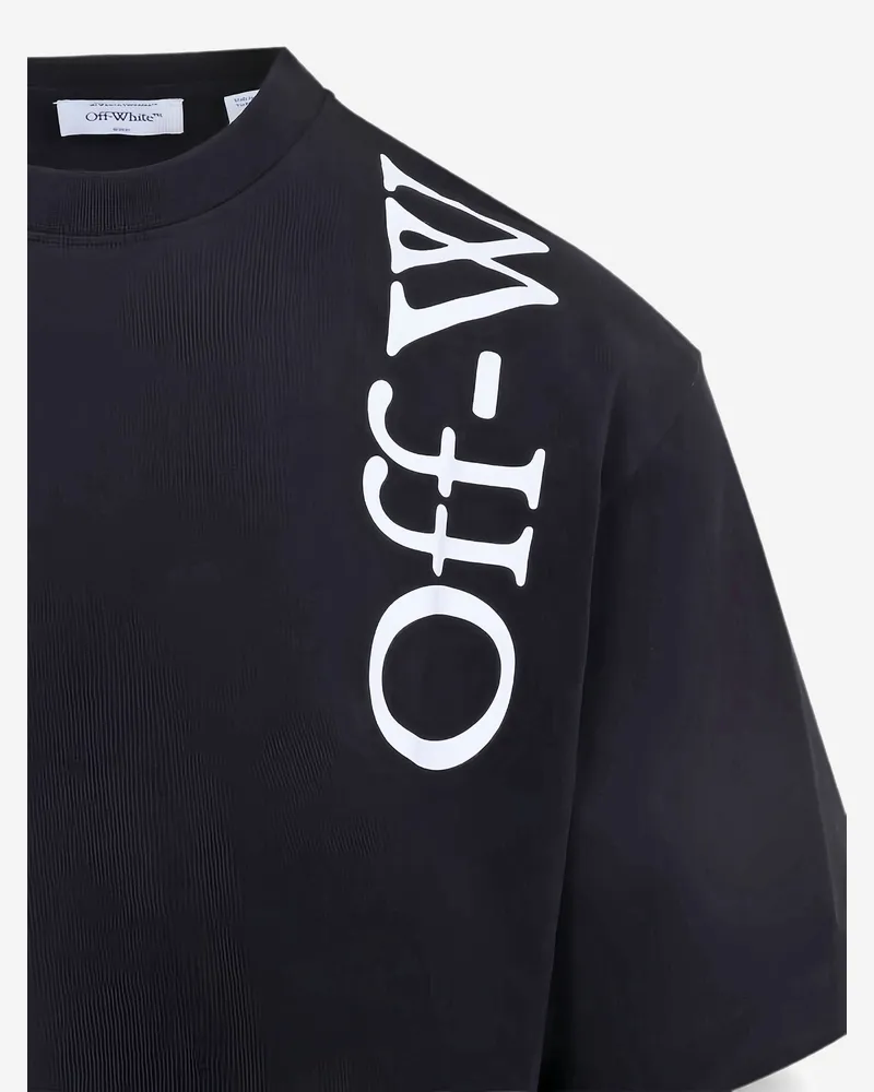 OFF-WHITE Logo-Print Cotton T-Shirt — Black Black