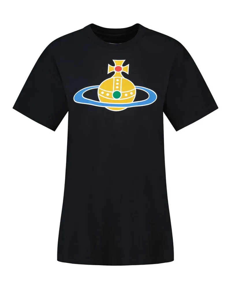 Vivienne Westwood Unisex Oversized Orb Classic T-Shirt -  Cotton Black Concept-Store Ready-To-Wear Black