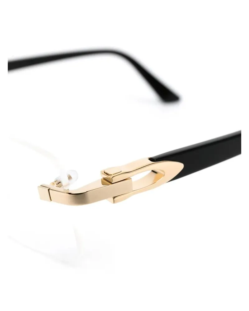 Cartier CT0287O Smooth Golden Finish Metal Sunglasses — Gold Gold