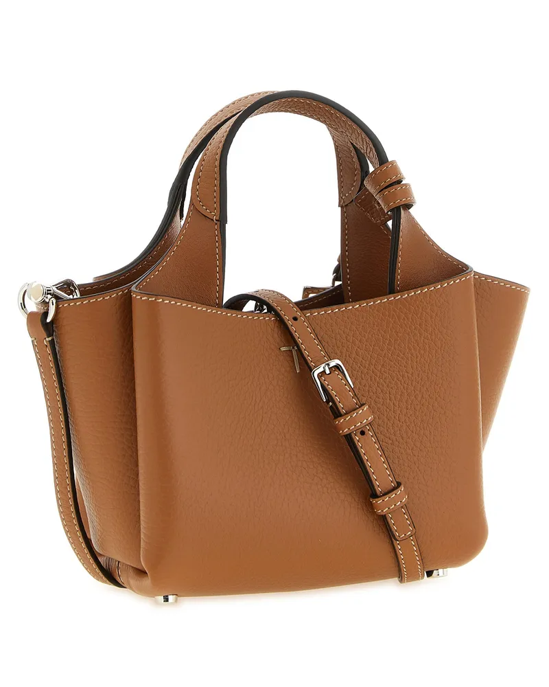 TOD'S Women's Brown Calfskin Handbag Bag Brown