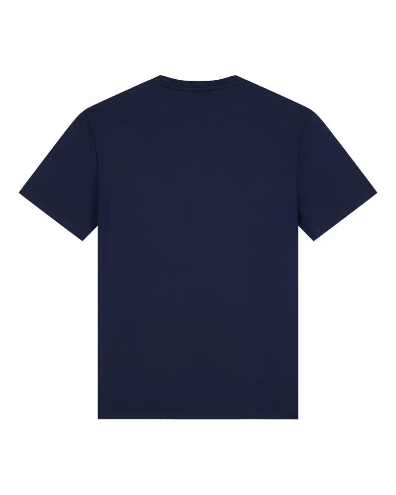 EA7 Logo-Print Cotton T-shirt — Navy Navy