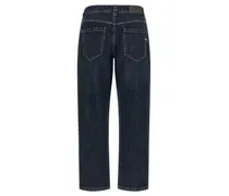 Women's Blue Cotton Straight-Leg Jeans Clothing