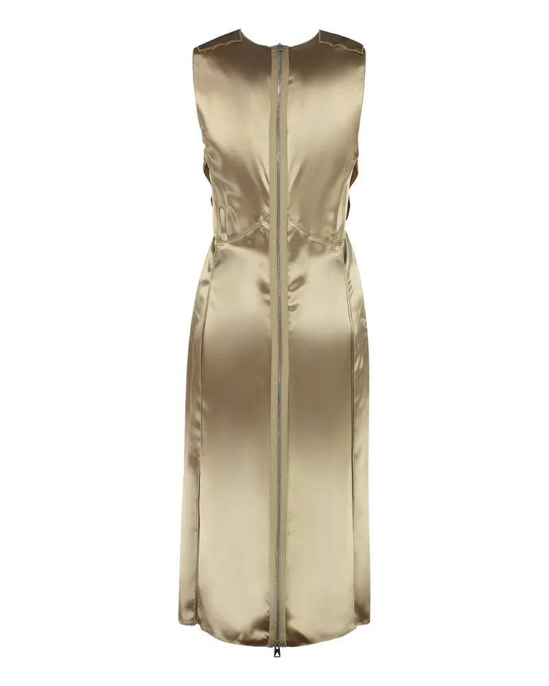 Bottega Veneta Women's Satin Dress Sesame Acetate Beige
