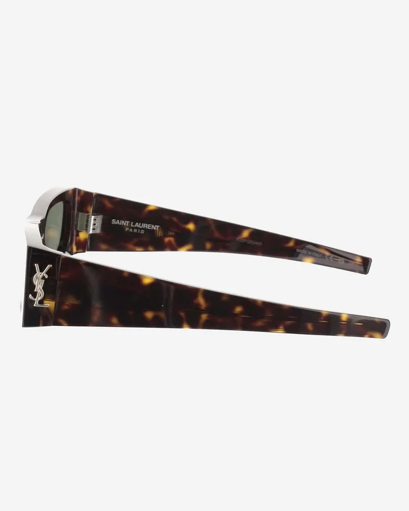 Saint Laurent Women's Logo Sunglasses Brown Acetate Brown