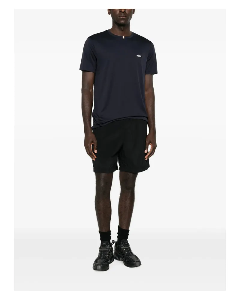 HUGO BOSS Crew-Neck Cotton T-Shirt — Blue Blue