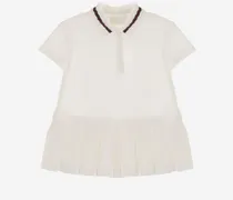 Web Ribbon Trim Dress — White