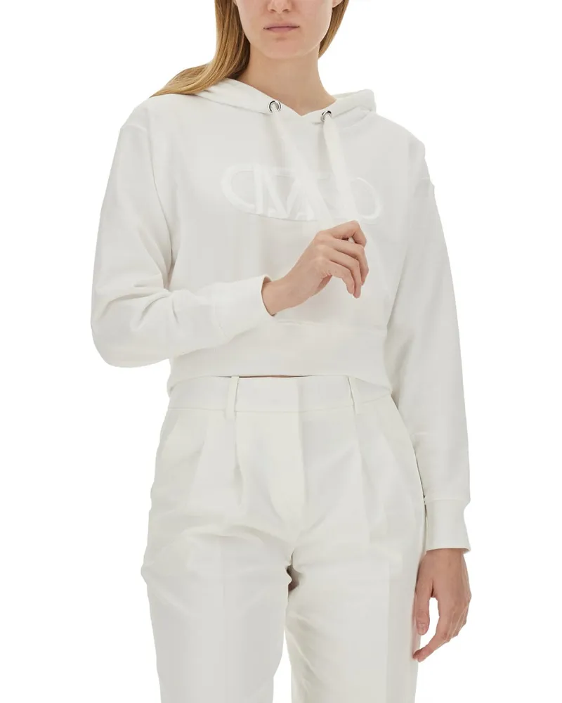 Michael Kors Organic Cotton Logo Sweatshirt — White White