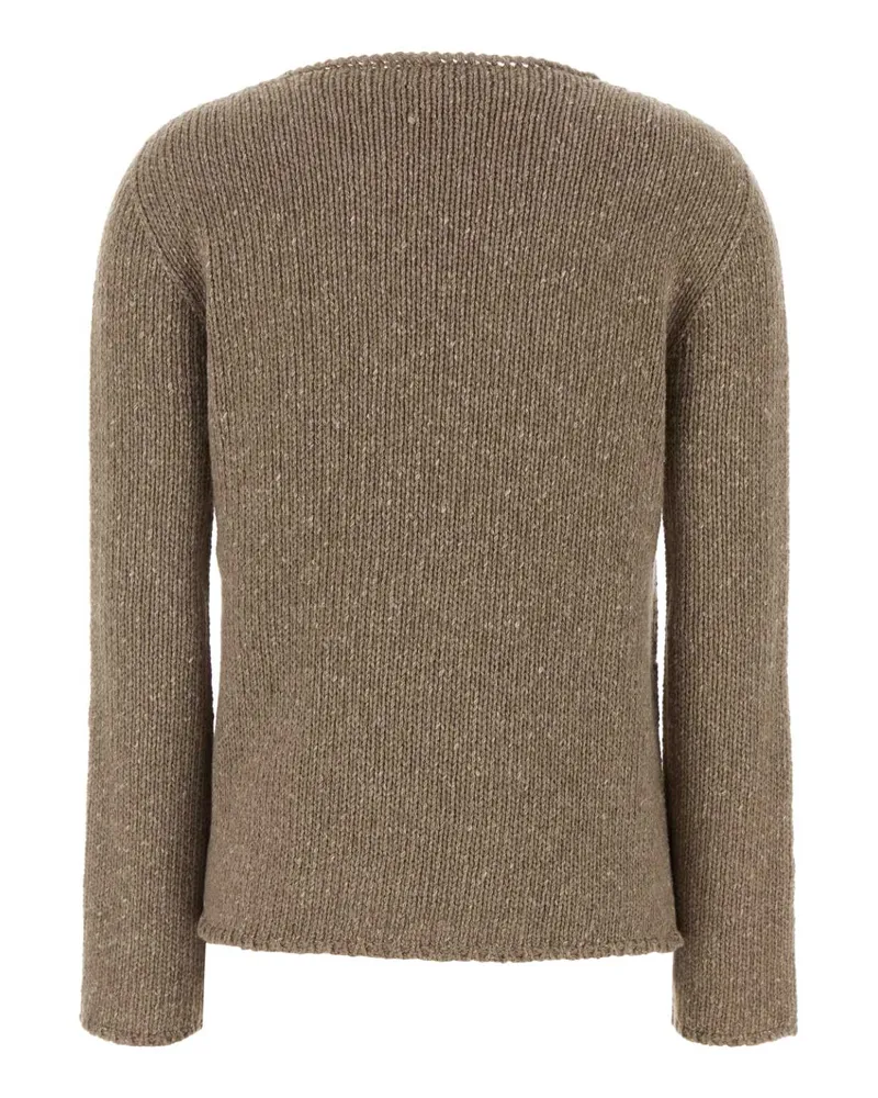 The Row Women's Cappuccino Cashmere Nitha Sweater Dune Exterior: Maglieria Beige