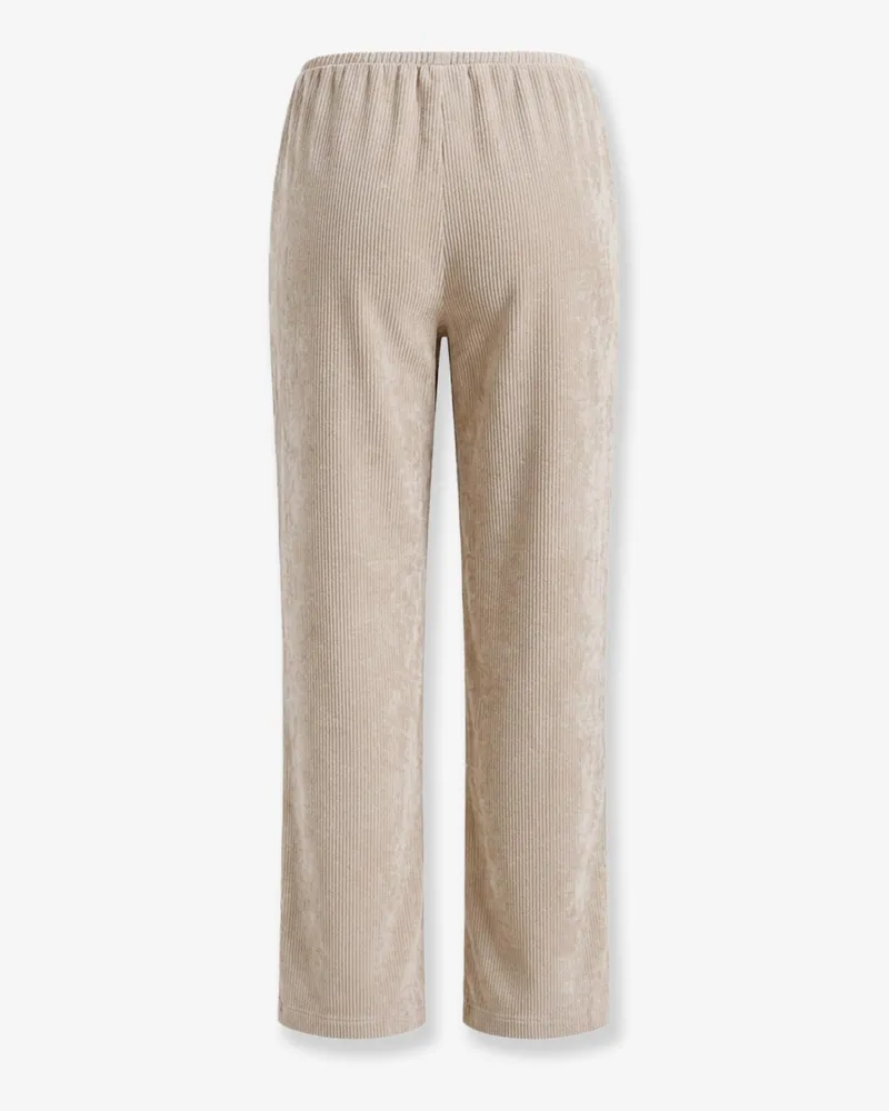 ALYSI Women's Corduroy Trousers Beige Viscose Beige
