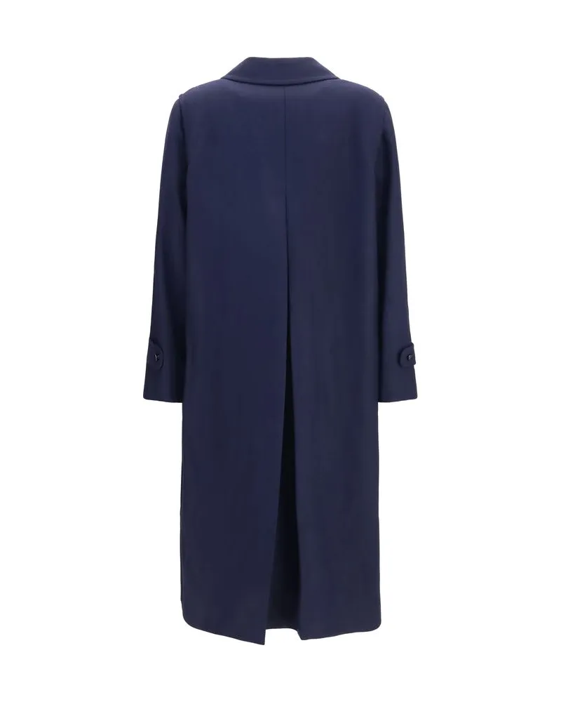 Blazé Milano Women's Blue Wool Oves Aries Coat Clothing Blue