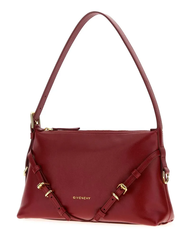 Givenchy Women's Red Leather Mini Voyou Shoulder Bag Darkred Borse A Mano Red