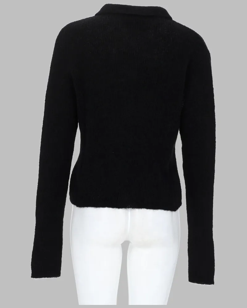 Our Legacy Polo Sweater — Black Black