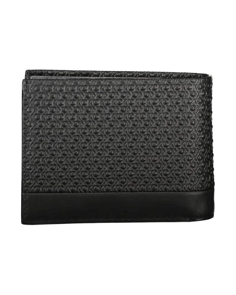 Calvin Klein Monogrammed Canvas Wallet — Black Black