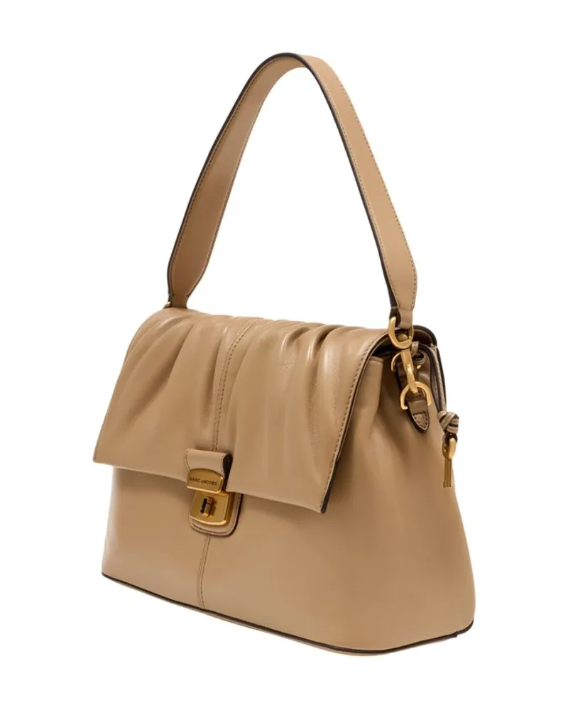 Marc Jacobs Women's The Messenger Shoulder Bag -  Leather Brown Lambskin Crossbodies Beige