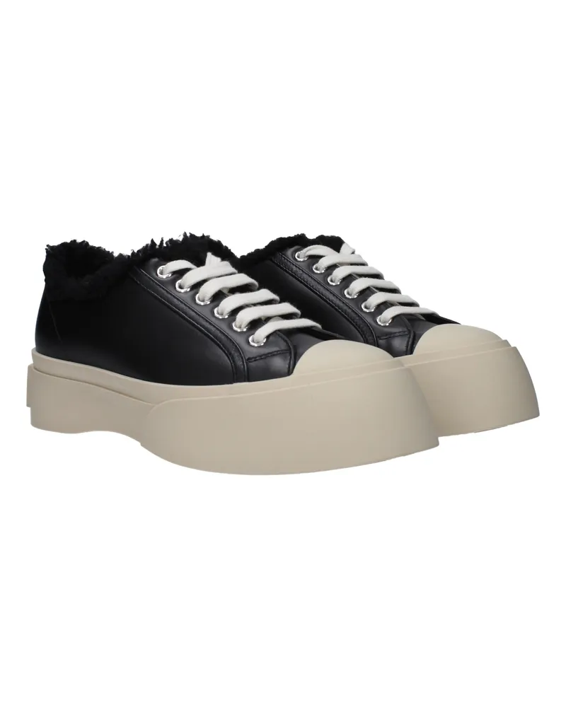 Marni Women's Black Leather Chunky Sneakers Black