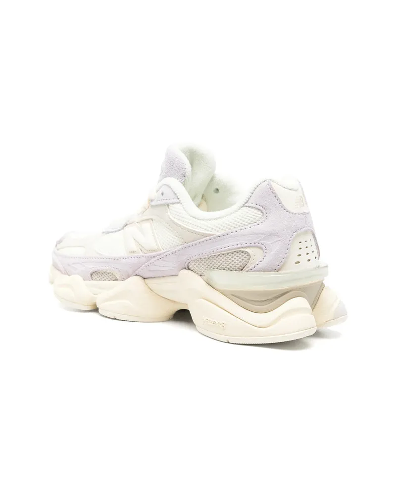 New Balance Suede and Mesh Sneaker — White White