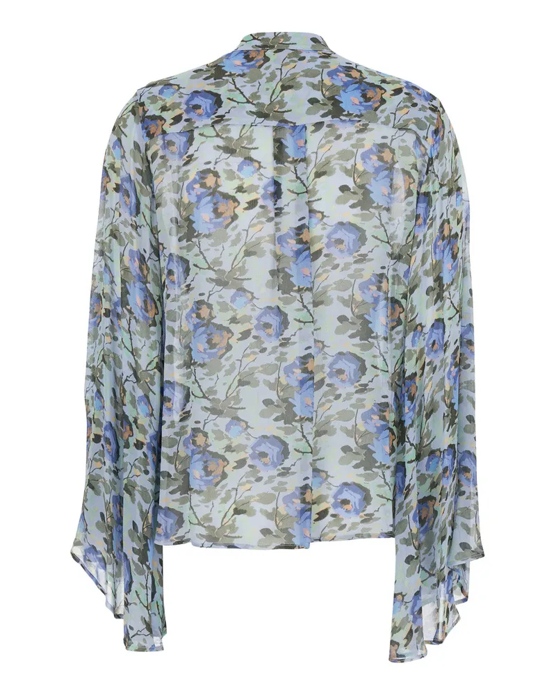 Semicouture Women's Blouse Round-Neck Multicolour Viscose Blouses Shirt Multicolor