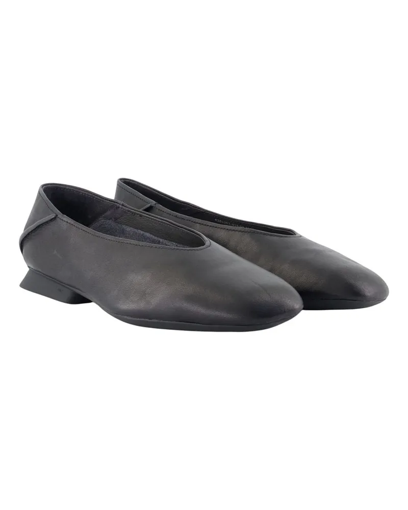 Camper Women's Casimyra Ry Ballerinas -  Leather Black Cowhide Shoes Flat-Shoes Black
