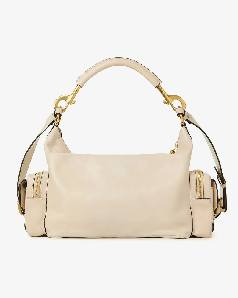 Chloé Women's Shoulder Bag Double Carry Leather Beige Beige