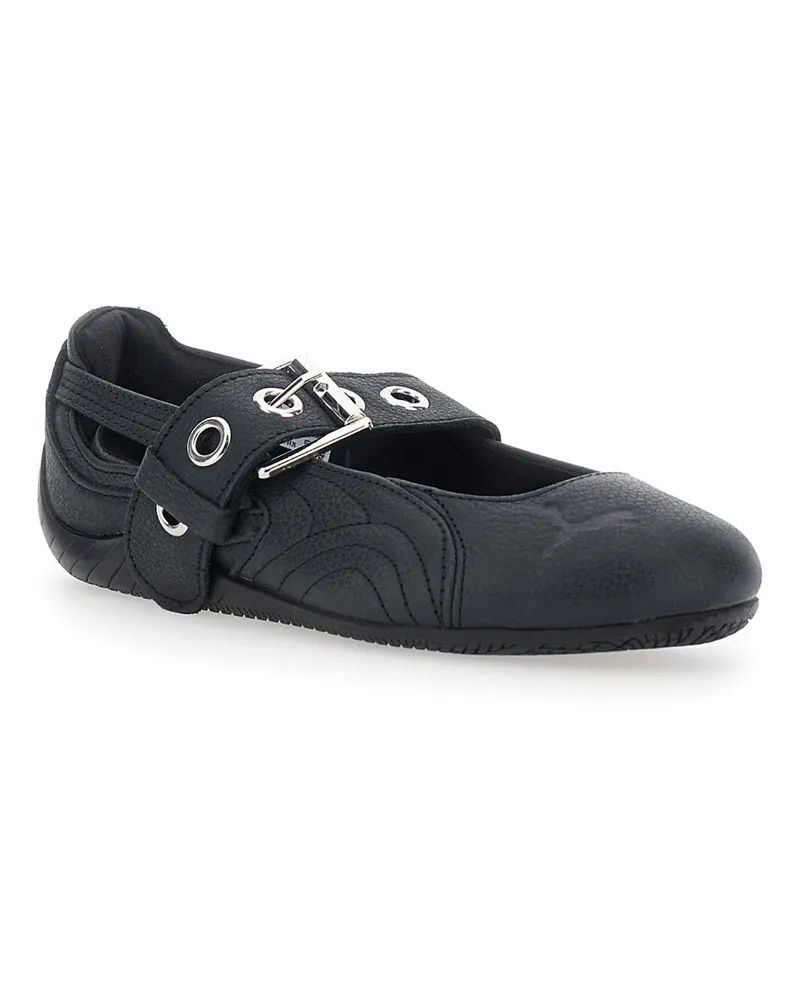 Puma Women's Ballerina Shoes Speedcat Black Tech Fabric Technical Black