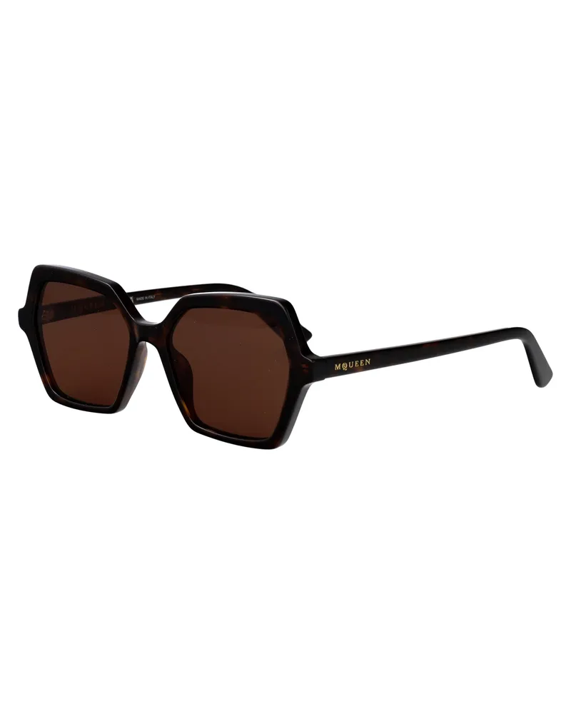 Alexander McQueen Women's Sunglasses Am0537s Havana Acetate Brown Brown