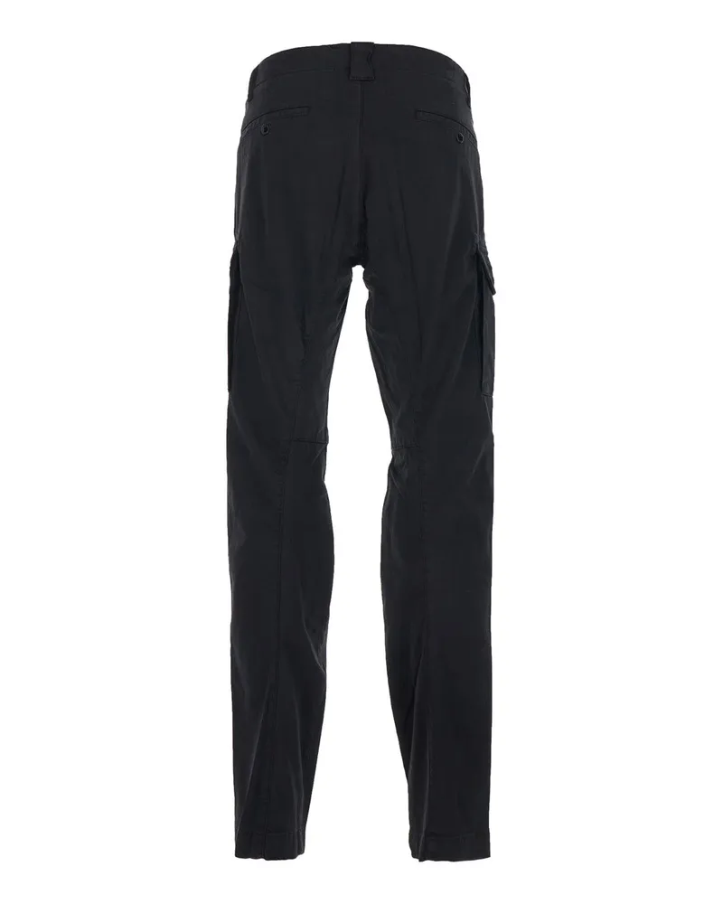 C.P. Company Men's Cargo Pants Stretch Cotton Black Trousers Black