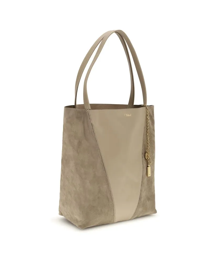 Chloé Women's Beige Calf Leather Bos Taurus Shoulder Bag Beige
