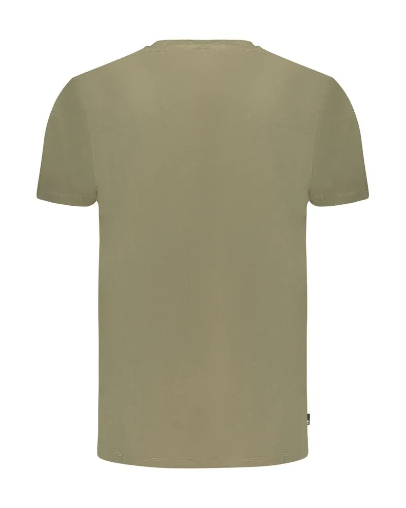 Timberland Logo-Print Cotton T-Shirt — Green Green