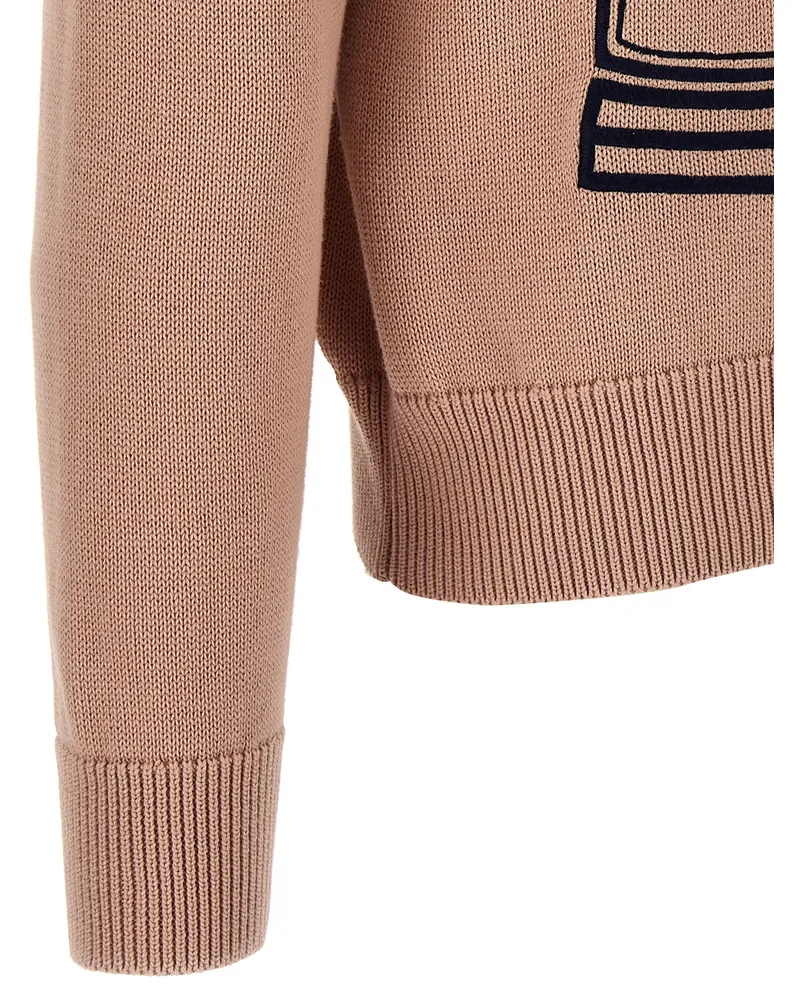 Etro Celestial-Embroidered Cotton Sweatshirt — Taupe Taupe