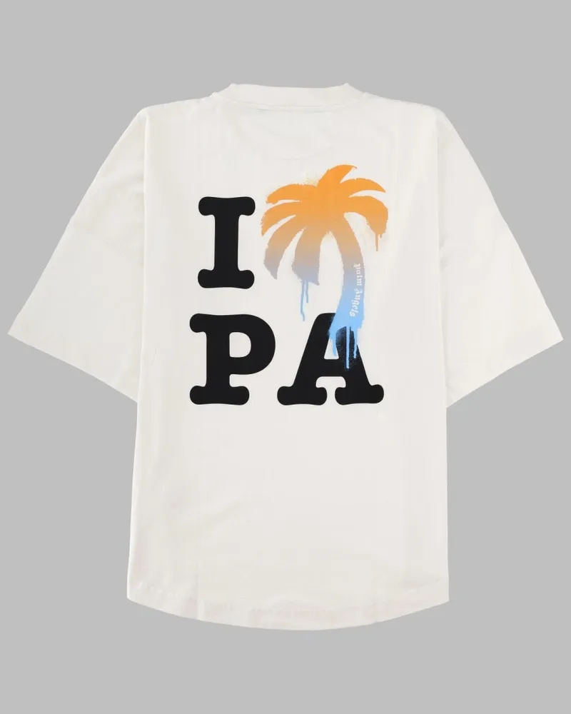 Palm Angels Cotton Crew Neck T-Shirt — White White