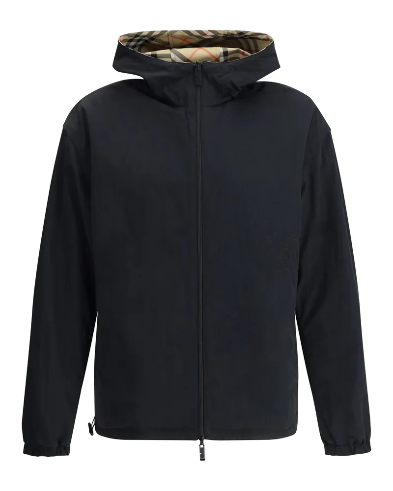 Burberry Men's Reversible Waterproof Jacket Sand Ip Check Polyester Beige