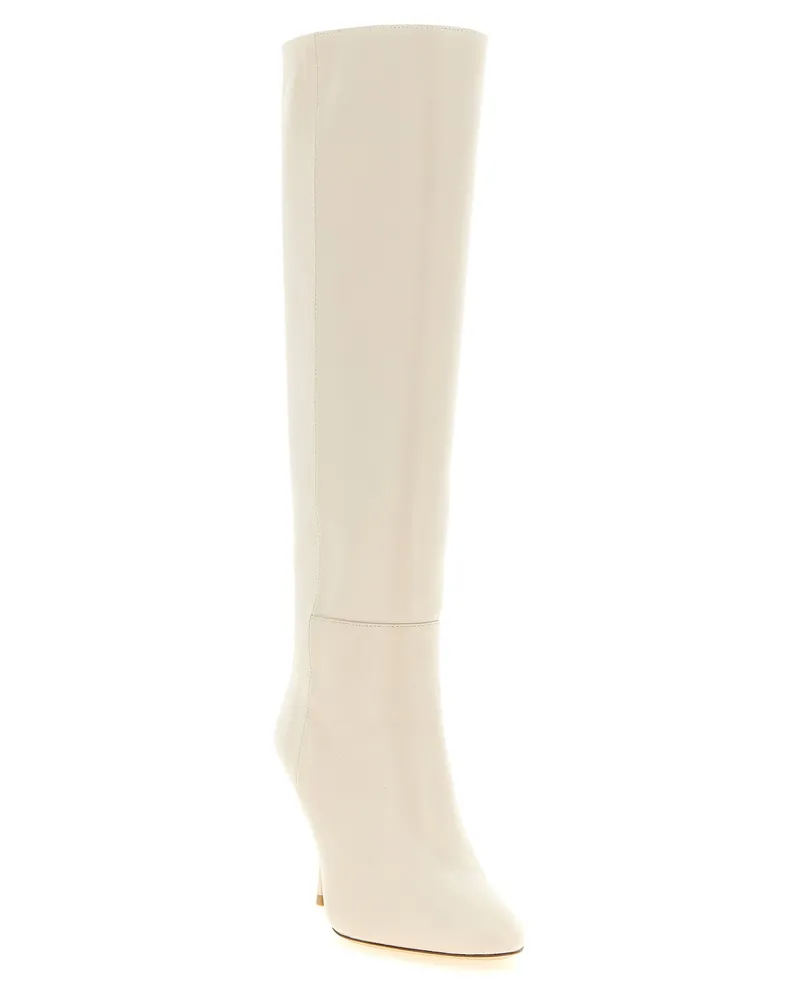 Stuart Weitzman Madison Boots — Cream Cream