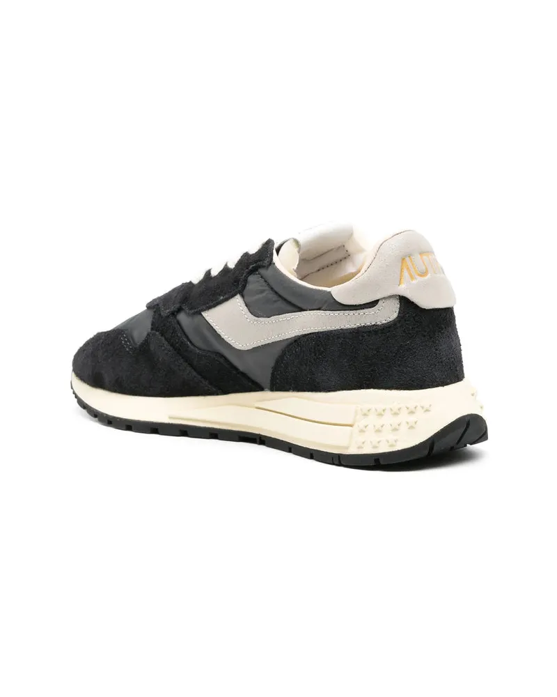 AUTRY Suede-Panelled Sneakers — Black Black